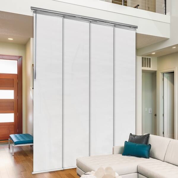 InStyleDesign Crossover White 4Panel Single Rail Panel Track / Room